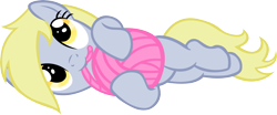 Size: 5029x2088 | Tagged: safe, artist:astringe, derpy hooves, cute, derpabetes, filly, nom, simple background, transparent background, vector, yarn