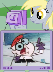 Size: 563x771 | Tagged: safe, derpy hooves, pony, dexter's laboratory, exploitable meme, meme, tv meme