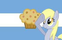 Size: 784x504 | Tagged: safe, edit, derpy hooves, pegasus, pony, argentina, female, flag, mare, muffin, rainbow dash salutes, recolor, salute