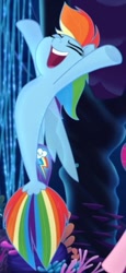 Size: 477x1034 | Tagged: safe, derpibooru import, rainbow dash, seapony (g4), my little pony: the movie, cropped, seaponified, seapony rainbow dash, species swap