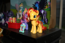 Size: 583x389 | Tagged: safe, sunset shimmer, pony, unicorn, brushable, irl, photo, solo, styled, toy