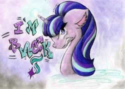 Size: 1024x730 | Tagged: safe, artist:rainbowshine94, starlight glimmer, pony, unicorn, female, mare, solo, watermark