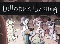 Size: 1914x1406 | Tagged: safe, artist:muffinexplosion, derpibooru import, applejack, fluttershy, pinkie pie, rainbow dash, rarity, twilight sparkle, twilight sparkle (alicorn), alicorn, earth pony, pegasus, pony, unicorn, crying, fanfic art, female, infertility, lullabies unsung, mare