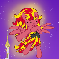 Size: 4320x4320 | Tagged: safe, artist:beavernator, sunset satan, sunset shimmer, alicorn, pony, absurd resolution, cute, ponified, shimmerbetes, shimmercorn