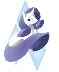 Size: 700x850 | Tagged: safe, artist:nikohl, rarity, pony, unicorn, blank flank, cute, cutie mark, cutie mark background, raribetes, smiling, solo