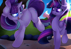 Size: 4000x2750 | Tagged: safe, artist:madacon, starlight glimmer, twilight sparkle, twilight sparkle (alicorn), alicorn, pony, female, mare