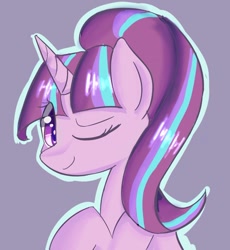 Size: 954x1039 | Tagged: safe, artist:kawaiipony2, starlight glimmer, pony, unicorn, simple background, solo, wink