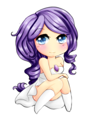 Size: 344x439 | Tagged: safe, artist:puddingfire, rarity, human, chibi, clothes, dress, female, humanized, simple background, solo, transparent background