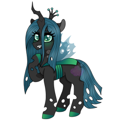 Size: 1024x1024 | Tagged: safe, artist:snoozypony, queen chrysalis, changeling, changeling queen, female, solo