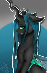 Size: 2555x4000 | Tagged: dead source, safe, artist:juliaponybakersso, queen chrysalis, changeling, changeling queen, absurd resolution, solo