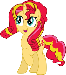 Size: 3000x3407 | Tagged: safe, artist:theshadowstone, sunset shimmer, pony, unicorn, alternate hairstyle, simple background, solo, transparent background, vector