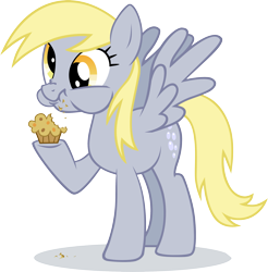 Size: 2433x2471 | Tagged: safe, artist:ininko, derpy hooves, pegasus, pony, female, high res, mare, muffin