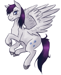 Size: 451x557 | Tagged: dead source, safe, artist:hipster-hooves, rarity, pegasus, pony, dashity, pegasus rarity, race swap