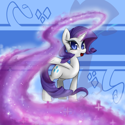 Size: 1000x1000 | Tagged: safe, artist:starlightspark, rarity, pony, unicorn, crisis equestria, female, magic, mare, solo