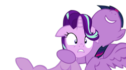 Size: 1188x664 | Tagged: safe, artist:linormusicbeatpone, starlight glimmer, twilight sparkle, twilight sparkle (alicorn), alicorn, pony, the crystalling, cute, duo, duo female, female, floppy ears, hug, mare, simple background, transparent background, vector