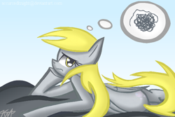 Size: 600x400 | Tagged: safe, artist:accursedknight, derpy hooves, pegasus, pony, female, mare, solo