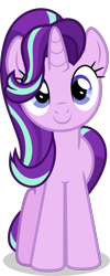 Size: 1992x5000 | Tagged: dead source, safe, artist:xebck, starlight glimmer, pony, unicorn, cute, female, front view, glimmerbetes, looking at you, mare, new hairstyle, simple background, smiling, solo, transparent background, vector