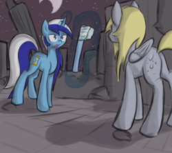 Size: 2000x1773 | Tagged: safe, artist:manicpanda, derpy hooves, minuette, pegasus, pony, female, mare