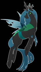 Size: 734x1280 | Tagged: safe, artist:oriada, queen chrysalis, changeling, changeling queen, female, green eyes, horn, solo