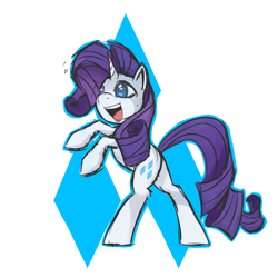 Size: 900x900 | Tagged: safe, artist:helhoof, rarity, pony, unicorn, bipedal, solo