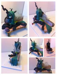 Size: 779x1025 | Tagged: safe, artist:yewdee, queen chrysalis, changeling, changeling queen, craft, irl, photo, sculpture