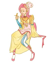 Size: 943x1080 | Tagged: safe, artist:agehachou, fluttershy, clothes, dress, fashion, humanized, solo, steampunk