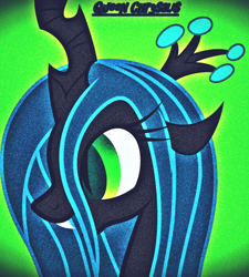 Size: 1844x2053 | Tagged: safe, artist:quanxaro, queen chrysalis, changeling, changeling queen, female, solo