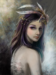 Size: 900x1202 | Tagged: safe, artist:fantazyme, rarity, human, beautiful, detailed, hair chain, humanized, solo