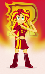 Size: 1584x2625 | Tagged: safe, artist:cartuneslover16, sunset shimmer, equestria girls, monsters university, ror, solo