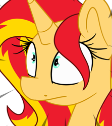 Size: 615x693 | Tagged: safe, artist:miroslav46, sunset shimmer, pony, unicorn, reaction image, solo, sunset shimmer hates you