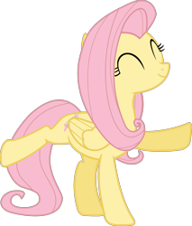 Size: 2164x2537 | Tagged: safe, artist:regolithx, fluttershy, pegasus, pony, dancing, high res, simple background, solo, transparent background, vector