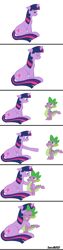 Size: 1280x5066 | Tagged: safe, artist:barsikrus, derpibooru import, spike, twilight sparkle, dragon, comic, cute, feels, forgiveness, hug