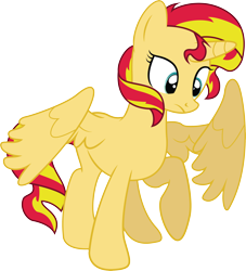 Size: 3198x3515 | Tagged: safe, artist:illumnious, sunset shimmer, alicorn, pony, alicornified, race swap, shimmercorn, simple background, solo, transparent background, vector