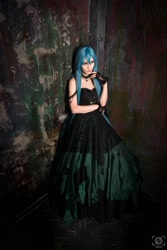 Size: 1333x2000 | Tagged: safe, artist:renshuher, queen chrysalis, human, clothes, cosplay, costume, dress, irl, irl human, photo, solo