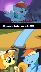 Size: 636x1120 | Tagged: safe, derpibooru import, rainbow dash, pegasus, pony, sleepless in ponyville, trade ya, coincidence, teddie safari