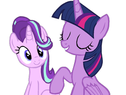 Size: 960x720 | Tagged: safe, artist:anamaria0246, starlight glimmer, twilight sparkle, twilight sparkle (alicorn), alicorn, pony, the crystalling, female, mare