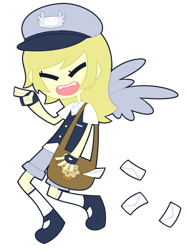 Size: 653x871 | Tagged: safe, artist:nekozneko, derpy hooves, humanized, mail, winged humanization