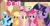 Size: 1334x687 | Tagged: safe, derpibooru import, applejack, fluttershy, pinkie pie, rainbow dash, twilight sparkle, twilight sparkle (alicorn), alicorn, earth pony, pegasus, pony, expand dong, female, grin, hub logo, mare, meme, open mouth, smiling, smirk, u mad