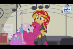 Size: 480x320 | Tagged: safe, pinkie pie, sunset shimmer, equestria girls, rainbow rocks, squee