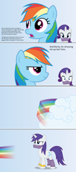 Size: 4096x9312 | Tagged: safe, artist:parclytaxel, derpibooru import, rainbow dash, rarity, pegasus, pony, unicorn, .svg available, :o, :s, absurd resolution, ain't never had friends like us, alternate hairstyle, and then there's rarity, armband, ask, ask generous genie rarity, blushing, comic, dust cloud, female, forced makeover, gem, genie, gradient background, headband, irony, leg brace, makeover, mane swap, mare, open mouth, rainbow trail, revenge, tumblr, vector, veil, wavy mouth, wide eyes