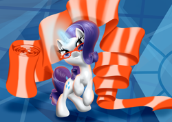 Size: 900x639 | Tagged: safe, artist:mykegreywolf, rarity, pony, unicorn, fabric, glasses, solo