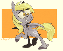 Size: 700x578 | Tagged: safe, artist:frostadflakes, derpy hooves, pegasus, pony, female, mare, solo, twisted neck