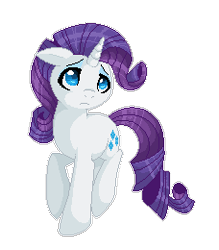 Size: 228x260 | Tagged: safe, artist:ireviolence, rarity, pony, unicorn, female, mare, outline, pixel art, simple background, transparent background