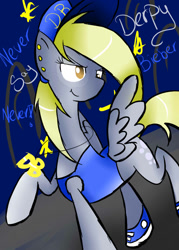 Size: 744x1037 | Tagged: safe, derpy hooves, pegasus, pony, female, justin bieber, mare