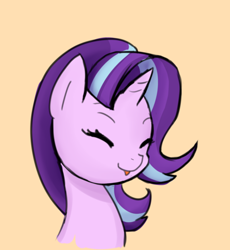 Size: 406x441 | Tagged: safe, artist:potzm, edit, starlight glimmer, pony, unicorn, spoiler:s06, cropped, cute, eyes closed, female, glimmerbetes, mare, new hairstyle, smiling, solo, tongue out