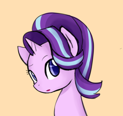 Size: 467x441 | Tagged: safe, artist:potzm, edit, starlight glimmer, pony, unicorn, spoiler:s06, cropped, new hairstyle, open mouth, raised eyebrow, solo