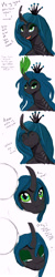 Size: 1500x7500 | Tagged: safe, artist:chapaevv, queen chrysalis, oc, oc:anon, human, comic, crying, dialogue, happy, hug, tears of joy