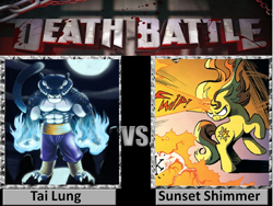 Size: 800x600 | Tagged: safe, sunset shimmer, pony, death battle, exploitable meme, kung fu panda, meme, tai lung