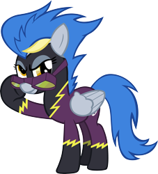 Size: 3527x3880 | Tagged: safe, artist:astringe, derpy hooves, nightshade, pegasus, pony, clothes, costume, disguise, female, goggles, high res, mare, shadowbolts, shadowbolts costume, simple background, transparent background, vector