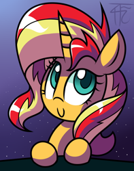 Size: 564x715 | Tagged: safe, artist:php92, sunset shimmer, pony, unicorn, solo